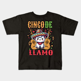 Cinco De Llamo Kids T-Shirt